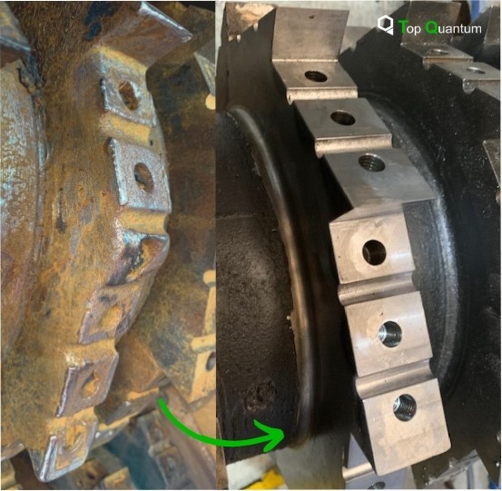 Transformación de las cuchillas industriales antes y después de la renovación